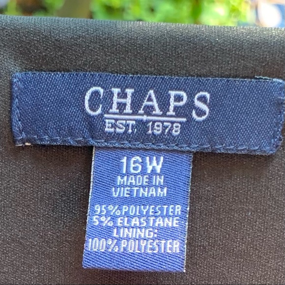 Chaps Surplice Black Plus Dress NWOT - Picture 4 of 5
